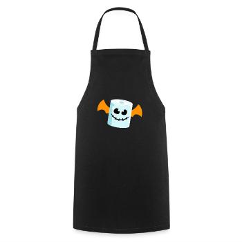 Papier toilette Bat Halloween - Tablier de cuisine - noir - Devant - AI Model Male 185 dark (185cm)