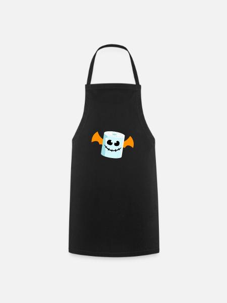 Toilettenpapier Fledermaus Halloween - Kochschürze - Schwarz