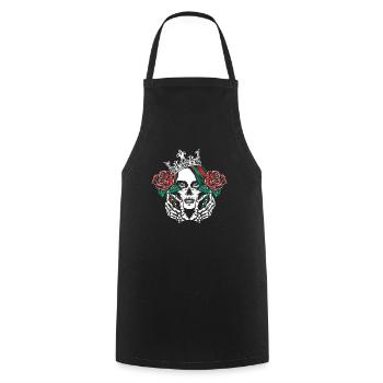 Goth Clothes Emo Styles Gothic Skeleton Warrior - Kochschürze - Schwarz - Vorne - AI Model Male 185 dark (185cm)