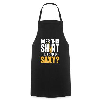 Saxophone Player Saxophone Evolution Listen to Jazz - Cooking Apron - black - Front - AI Model Male 185 dark (185cm)