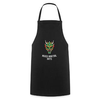 MMA Oni Demon - Käfig Oni Demon Freies Kämpfen - Kochschürze - Schwarz - Vorne - AI Model Male 185 dark (185cm)