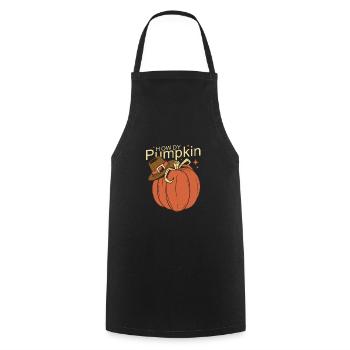 Howdy Pumpkin Cowboy Pilgrim Hat - Kochschürze - Schwarz - Vorne - AI Model Male 185 dark (185cm)