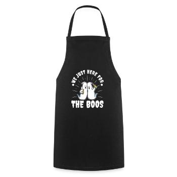 I'm Just Here For The Boos - Cooking Apron - black - Front - AI Model Male 185 dark (185cm)