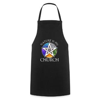 La nature est mon église - Tablier de cuisine - noir - Devant - AI Model Male 185 dark (185cm)
