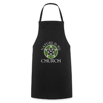 La nature est mon église - Tablier de cuisine - noir - Devant - AI Model Male 185 dark (185cm)
