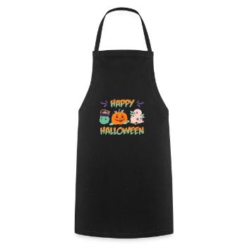 Joyeux halloween - Tablier de cuisine - noir - Devant - AI Model Male 185 dark (185cm)