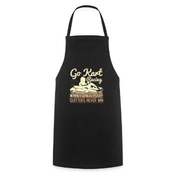 Go Kart Racing Distressed - Cooking Apron - black - Front - AI Model Male 185 dark (185cm)