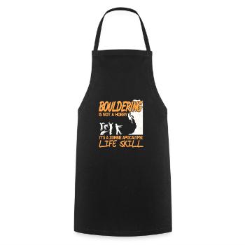 Bouldering It's A Zombie Apocalypse Life Skill - Cooking Apron - black - Front - AI Model Male 185 dark (185cm)