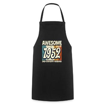 1952 Geschenk Geburtstag 70 Jahre Spruch - Kochschürze - Schwarz - Vorne - AI Model Male 185 dark (185cm)
