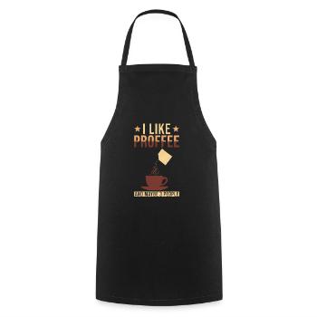Proffee Spruch Protein Kaffee Lustig Proffee - Kochschürze - Schwarz - Vorne - AI Model Male 185 dark (185cm)