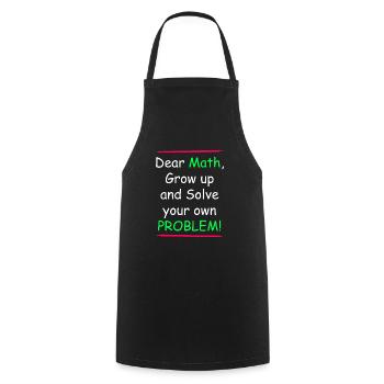 Les mathématiques grandissent et résolvent votre propre problème - Tablier de cuisine - noir - Devant - AI Model Male 185 dark (185cm)