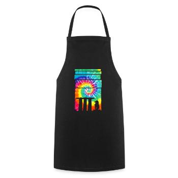 Singapore Souvenir - Cooking Apron - black - Front - AI Model Male 185 dark (185cm)