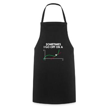 Parfois, je pars sur un calcul tangent en disant - Tablier de cuisine - noir - Devant - AI Model Male 185 dark (185cm)