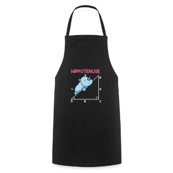 Hypotenuse Hippo Hippotenuse Math - Cooking Apron - black - Front - AI Model Male 185 dark (185cm)