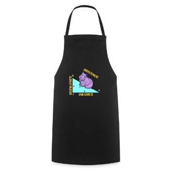 Hippotenuse Math - Tablier de cuisine - noir - Devant - AI Model Male 185 dark (185cm)