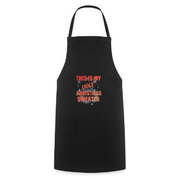 C’est mon vilain design de Noël - Tablier de cuisine - noir - Devant - AI Model Male 185 dark (185cm)