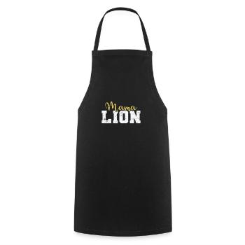 Mama Lion Africa Lion Predator King - Cooking Apron - black - Front - AI Model Male 185 dark (185cm)