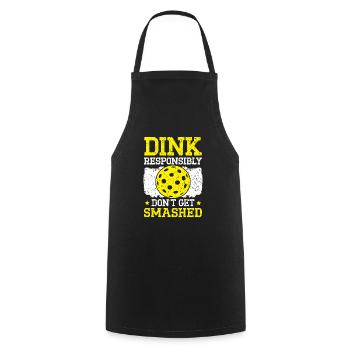 Dink de manière responsable Ne vous faites pas écraser le pickleball - Tablier de cuisine - noir - Devant - AI Model Male 185 dark (185cm)