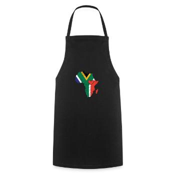 Südafrika Flagge Kontinent Afrika Karte - Kochschürze - Schwarz - Vorne - AI Model Male 185 dark (185cm)
