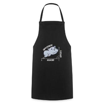 Mathématiques Hippotenuse mathématiques amusantes - Tablier de cuisine - noir - Devant - AI Model Male 185 dark (185cm)