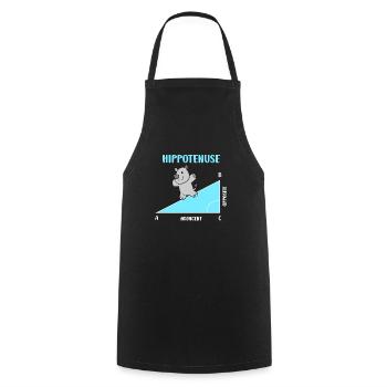 Hippotenuse Math Teacher Mathematician - Cooking Apron - black - Front - AI Model Male 185 dark (185cm)