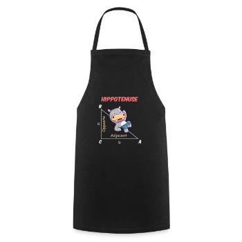 Drôle de mathématicien Design Hippotenuse - Tablier de cuisine - noir - Devant - AI Model Male 185 dark (185cm)