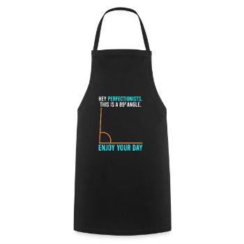 This is an 89° angle for perfection lists - Cooking Apron - black - Front - AI Model Male 185 dark (185cm)