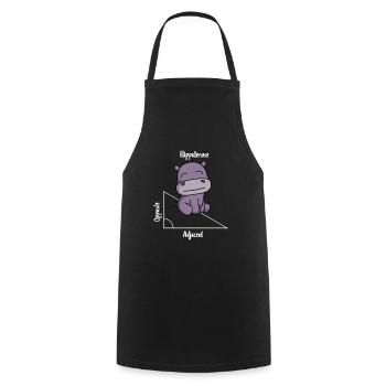 Hippotenuse Drôle Math - Tablier de cuisine - noir - Devant - AI Model Male 185 dark (185cm)