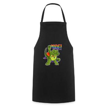 Crocodile I LGBTQ Flag I Rainbow Flag I Gay Pride - Kochschürze - Schwarz - Vorne - AI Model Male 185 dark (185cm)