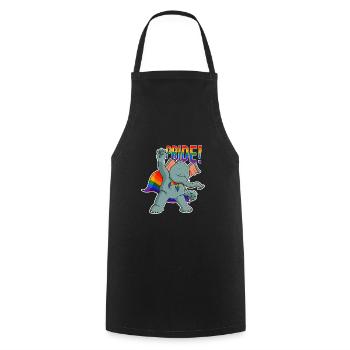Elephant I LGBTQ Flag I Rainbow Flag I Gay Pride - Kochschürze - Schwarz - Vorne - AI Model Male 185 dark (185cm)