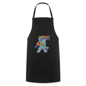 Hippo I LGBTQ Flag I Rainbow Flag I Gay Pride - Kochschürze - Schwarz - Vorne - AI Model Male 185 dark (185cm)