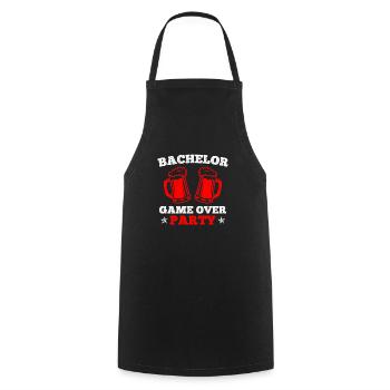 Game Over - Wedding Party Jungesellenabschied - Cooking Apron - black - Front - AI Model Male 185 dark (185cm)