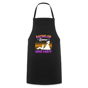 Game over - Jungesellenabschied Man Wedding - Cooking Apron - black - Front - AI Model Male 185 dark (185cm)