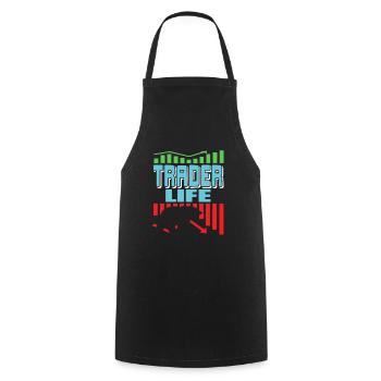 Trader Life Awesome Retro Bear Cycle T-Shirt - Cooking Apron - black - Front - AI Model Male 185 dark (185cm)