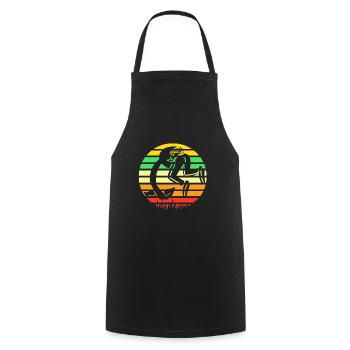 Retro Carnivorous Plants Eating People Funny - Cooking Apron - black - Front - AI Model Male 185 dark (185cm)