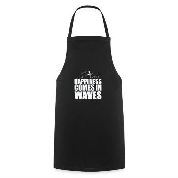 Happiness comes in Waves surfing surfing - Cooking Apron - black - Front - AI Model Male 185 dark (185cm)