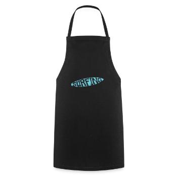 Surfing Surfboard Water Sports Surfing - Cooking Apron - black - Front - AI Model Male 185 dark (185cm)