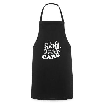 Surf Hair don't Care Surfing Surfboard - Cooking Apron - black - Front - AI Model Male 185 dark (185cm)