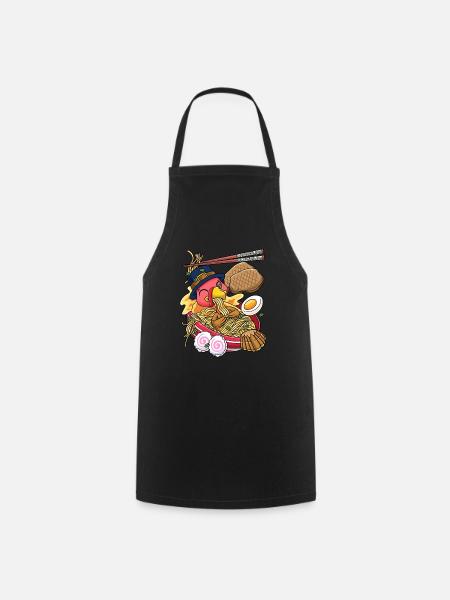 Kawaii Truthahn Thanksgiving Ramen - Kochschürze - Schwarz