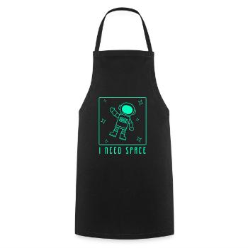 I Need Space Dad Jokes - Kochschürze - Schwarz - Vorne - AI Model Male 185 dark (185cm)