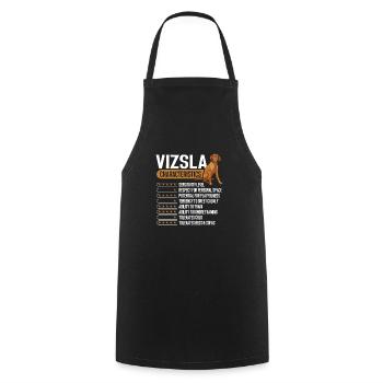 Vizsla Features Hungarian Vizsla - Cooking Apron - black - Front - AI Model Male 185 dark (185cm)