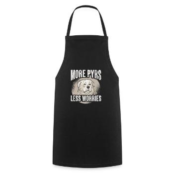Plus de Pyrénées moins de soucis Grandes Pyrénées - Tablier de cuisine - noir - Devant - AI Model Male 185 dark (185cm)