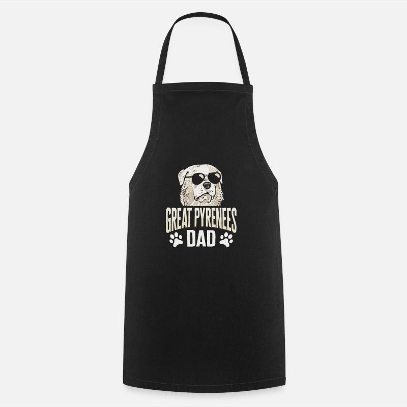 Grandes Pyrénées Papa Chien Pyrénées - Tablier de cuisine - noir