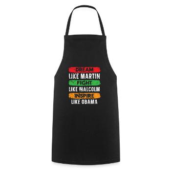 Dream Fight Inspire Black History Month - Cooking Apron - black - Front - AI Model Male 185 dark (185cm)