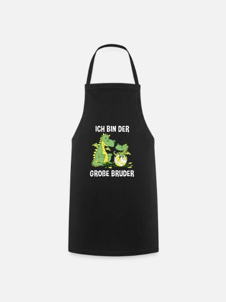 Drachen Großer Bruder - Ich bin der große Bruder - Kochschürze - Schwarz