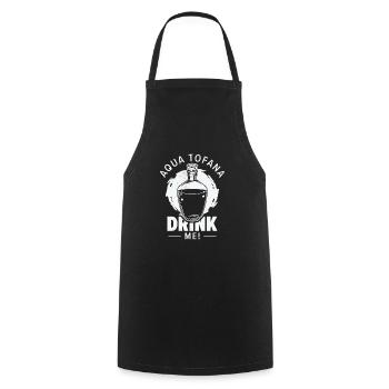 Aqua Tofana Drinking Mystery Fan Potion Drink - Cooking Apron - black - Front - AI Model Male 185 dark (185cm)