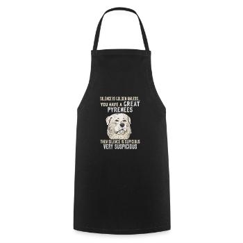 Grand Chien des Pyrénées - Tablier de cuisine - noir - Devant - AI Model Male 185 dark (185cm)