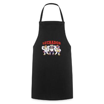 Luchador Mexikanischer Ringkampf Lucha Libre - Kochschürze - Schwarz - Vorne - AI Model Male 185 dark (185cm)