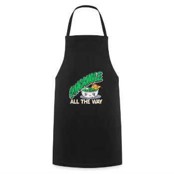 Guacamole Tout le chemin Rétro Cool Guac Amateurs - Tablier de cuisine - noir - Devant - AI Model Male 185 dark (185cm)