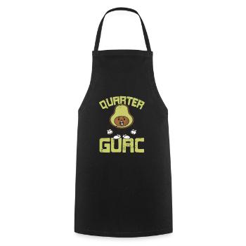 Retro Vintage Quarter GUAC Cute Funny Guac Avocado - Kochschürze - Schwarz - Vorne - AI Model Male 185 dark (185cm)
